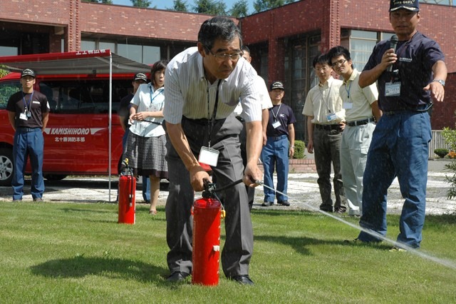 上士幌町役場で避難訓練の画像