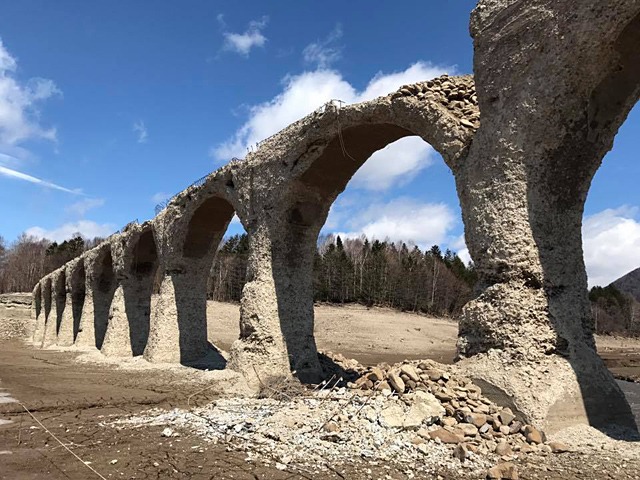 タウシュベツ川橋梁のいまの画像