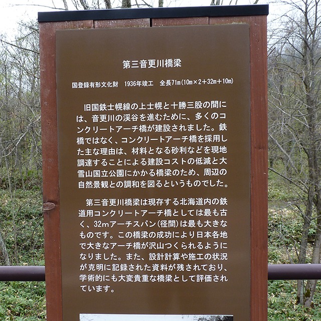 第三音更川橋梁看板の画像