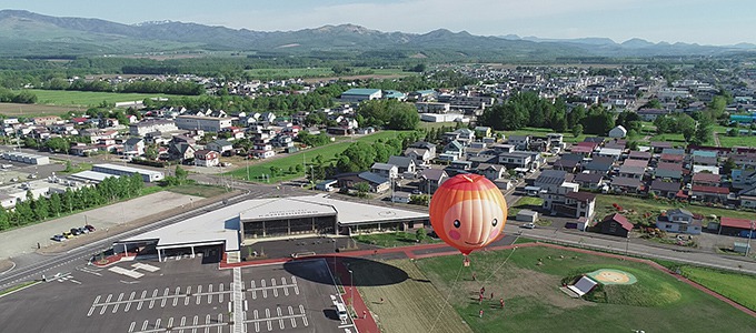 上士幌町市街地の風景