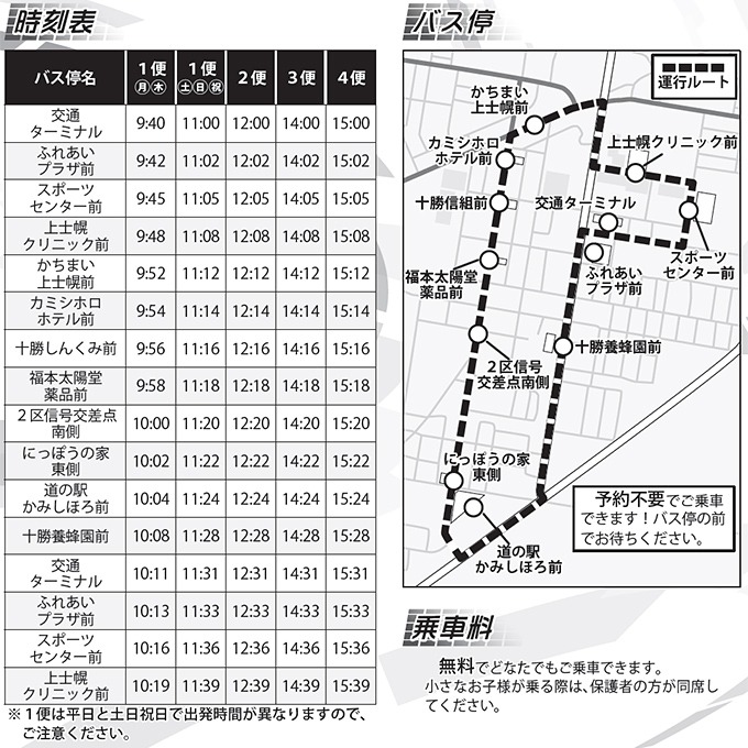 時刻表と運行ルート